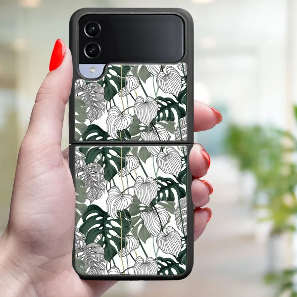 MY ART Ochranný kryt pre Samsung Galaxy Z Flip4 5G LEAF (175)