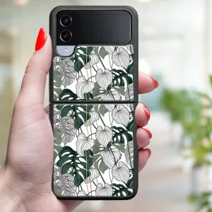 MY ART Ochranný kryt pre Samsung Galaxy Z Flip4 5G LEAF (175)