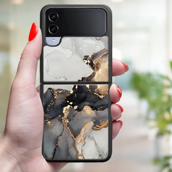 MY ART Ochranný kryt pre Samsung Galaxy Z Flip4 5G GREY MARBLE (140)