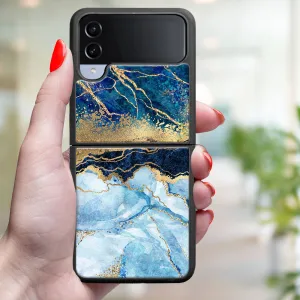 MY ART Ochranný kryt pre Samsung Galaxy Z Flip4 5G BLUE MARBLE (141)