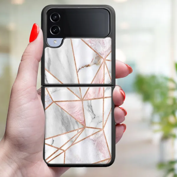 MY ART Ochranný kryt pre Samsung Galaxy Z Flip4 5G PINK MARBLE (143)
