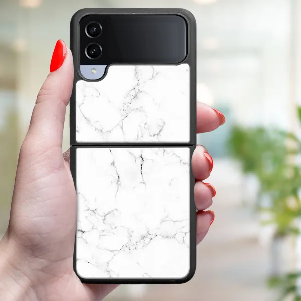 MY ART Ochranný kryt pre Samsung Galaxy Z Flip4 5G WHITE MARBLE (144)