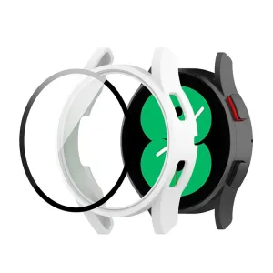 PC FULL COVER Plastový kryt so sklom pre Samsung Galaxy Watch FE biely