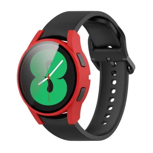 PC FULL COVER Plastový kryt so sklom pre Samsung Galaxy Watch FE červený