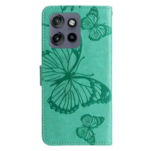 ART BUTTERFLY Peňaženkový obal pre Motorola Edge 60 Neo / 50 Neo / ThinkPhone 25 zelený