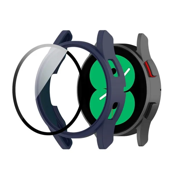 PC FULL COVER Plastový kryt so sklom pre Samsung Galaxy Watch FE modrý