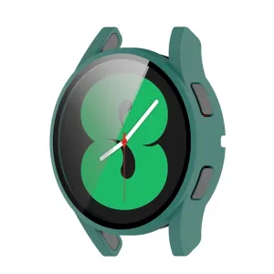 PC FULL COVER Plastový kryt so sklom pre Samsung Galaxy Watch FE zelený