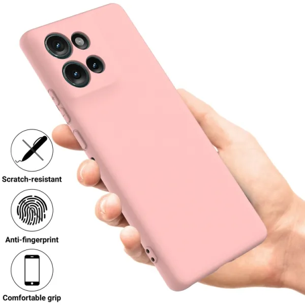 RUBBER Ochranný kryt pre Motorola Edge 50 ružový