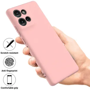 RUBBER Ochranný kryt pre Motorola Edge 50 ružový