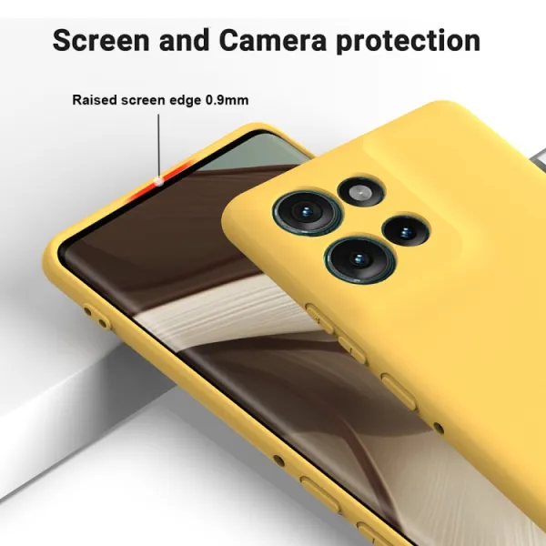 RUBBER Ochranný kryt pre Motorola Edge 50 žltý
