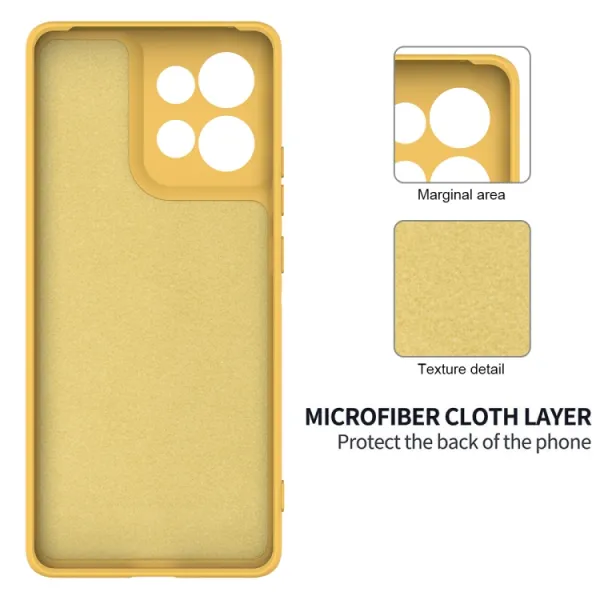 RUBBER Ochranný obal pre Motorola Moto G75 5G žltý