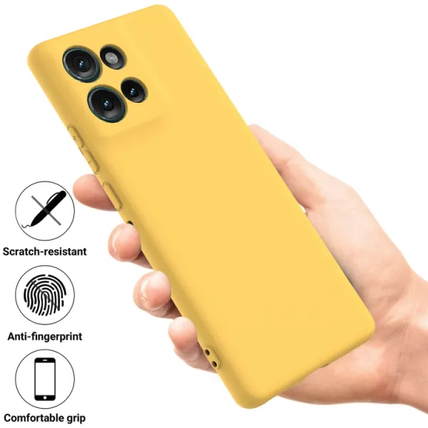 RUBBER Ochranný kryt pre Motorola Edge 50 žltý