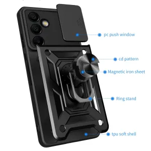 RING CAMERA Kryt s držiakom pre Samsung Galaxy S24 FE 5G modrý