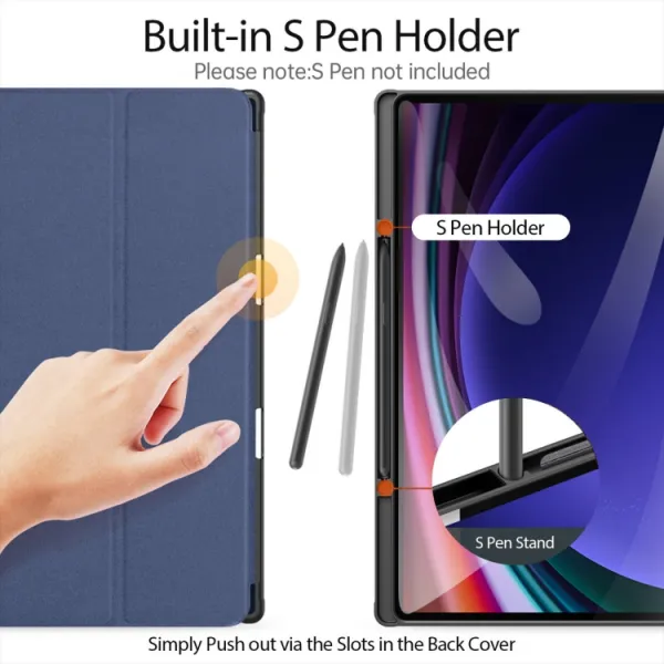 DUX DOMO Zaklápacie puzdro pre Samsung Galaxy Tab S10 Ultra modré