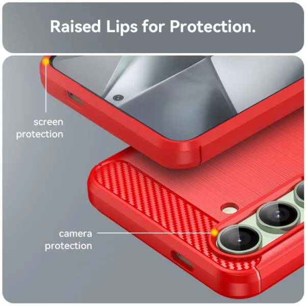 FLEXI TPU Ochranný kryt Samsung Galaxy S24 FE 5G červený