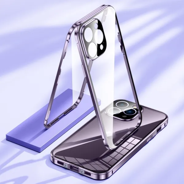 Magnetický kryt 360 pre Apple iPhone 16 Plus modrý