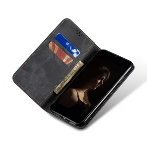 DENIM Peňaženkový kryt pre Realme Note 60 čierny