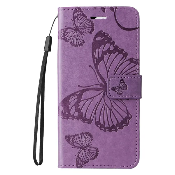 ART BUTTERFLY Peňaženkový obal pre Apple iPhone 16e / iPhone 17e fialový