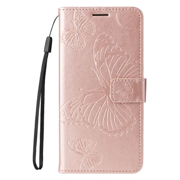 ART BUTTERFLY Peňaženkový obal pre Apple iPhone 16e / iPhone 17e ružový