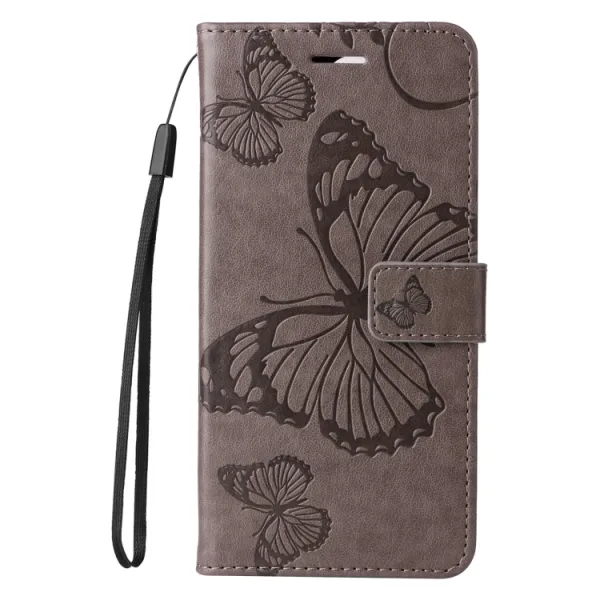 ART BUTTERFLY Peňaženkový obal pre Apple iPhone 16e / iPhone 17e šedý