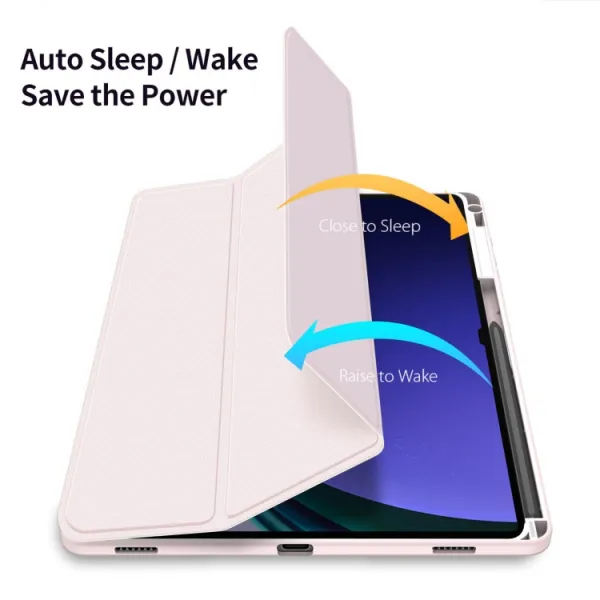 DUX TOBY Flipové puzdro pre Samsung Galaxy Tab S10+ ružové