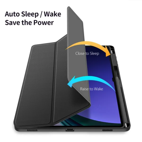 DUX TOBY Flipové puzdro pre Samsung Galaxy Tab S10+ čierne