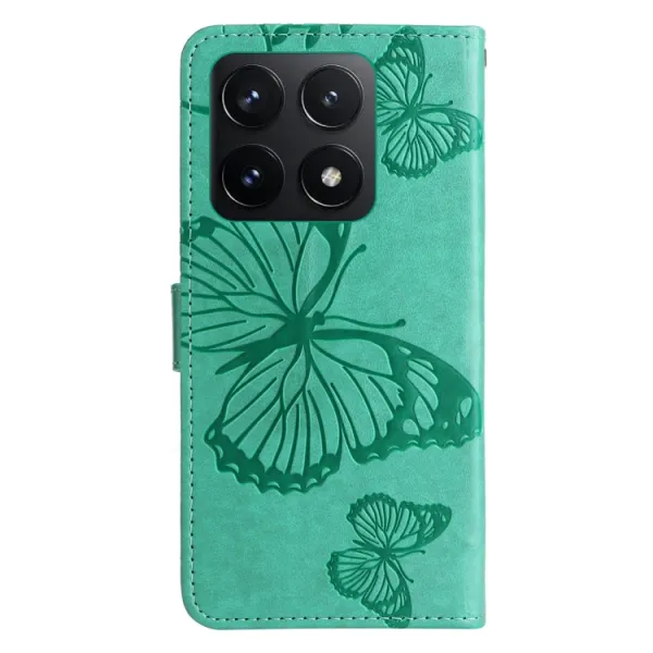 ART BUTTERFLY Peňaženkový obal pre Xiaomi 14T zelený