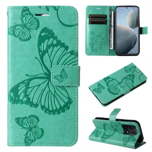 ART BUTTERFLY Peňaženkový obal pre Xiaomi 14T zelený