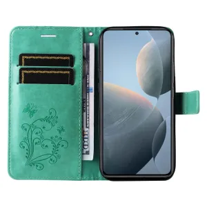ART BUTTERFLY Peňaženkový obal pre Xiaomi 14T zelený