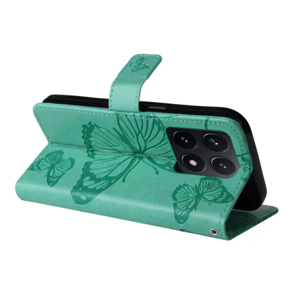 ART BUTTERFLY Peňaženkový obal pre Xiaomi 14T zelený