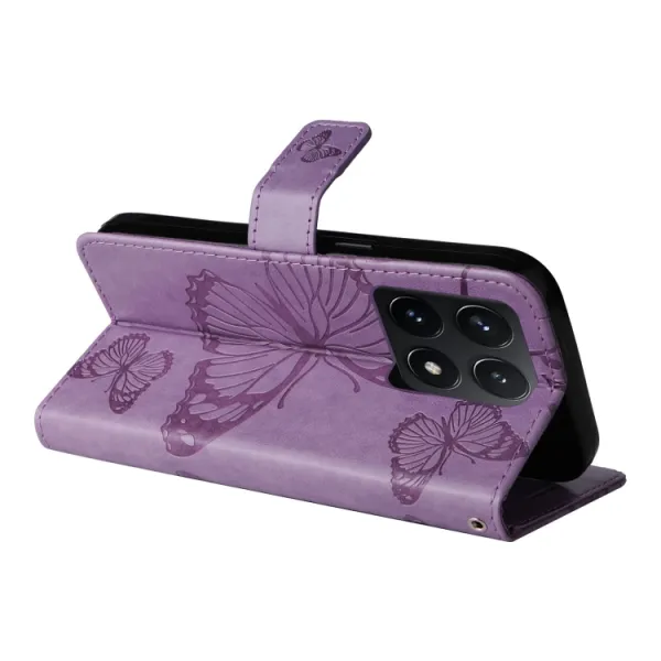ART BUTTERFLY Peňaženkový obal pre Xiaomi 14T fialový