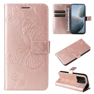 ART BUTTERFLY Peňaženkový obal pre Xiaomi 14T ružový