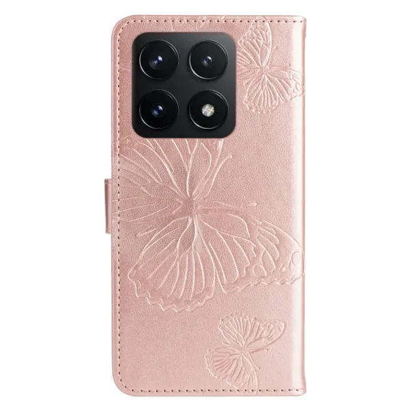 ART BUTTERFLY Peňaženkový obal pre Xiaomi 14T ružový