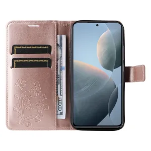 ART BUTTERFLY Peňaženkový obal pre Xiaomi 14T ružový