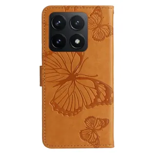 ART BUTTERFLY Peňaženkový obal pre Xiaomi 14T žltý