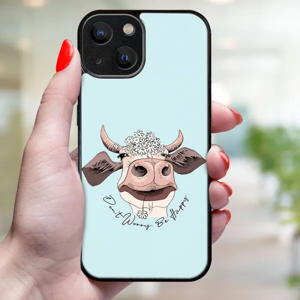 MY ART Ochranný kryt pre Apple iPhone 15 Plus HAPPY COW (181)