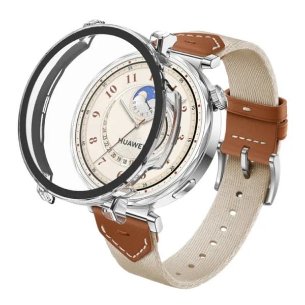 PC FULL COVER Plastový kryt so sklom pre Huawei Watch GT 5 41mm modrý