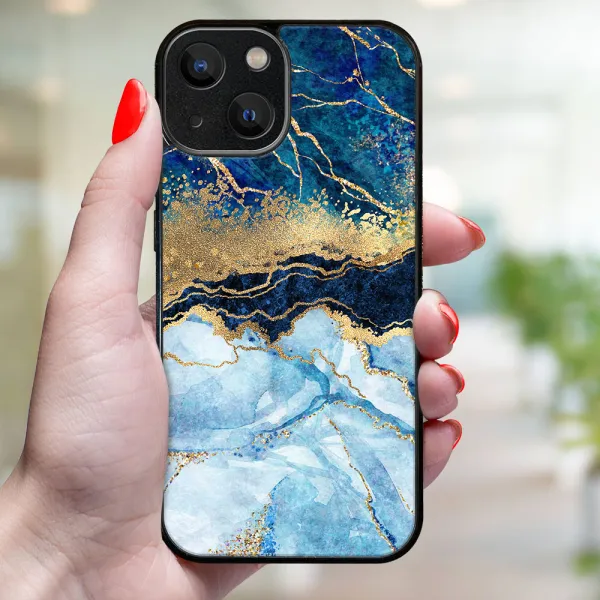 MY ART Ochranný kryt pre Apple iPhone 15 Plus BLUE MARBLE (141)