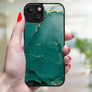 MY ART Ochranný kryt pre Apple iPhone 15 Plus GREEN MARBLE (145)