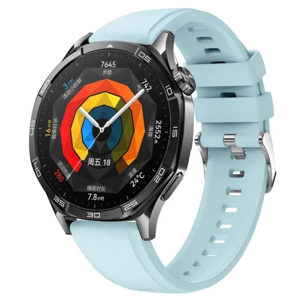 SILICONE Vymeniteľný remienok pre Huawei Watch GT 5 46mm / GT 6 46mm svetlomodrý