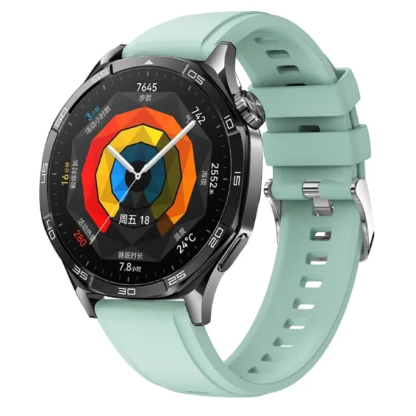 SILICONE Vymeniteľný remienok pre Huawei Watch GT 5 46mm / GT 6 46mm svetlozelený