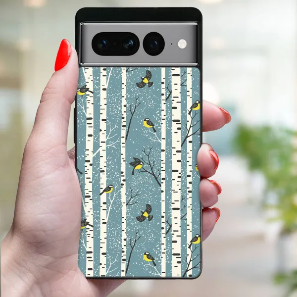 MY ART Kryt s vianočným dizajnom Google Pixel 7 Pro BIRCH (072)
