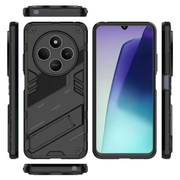 BIB Ochranný obal so stojanom pre Xiaomi Redmi 14C / Poco C75 čierny