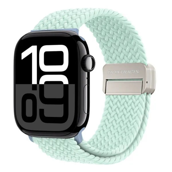 DUX BRAIDED Nylonový remienok pre Apple Watch 10 / 11 42mm svetlozelený