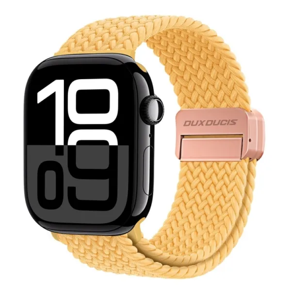 DUX BRAIDED Nylonový remienok pre Apple Watch 10 / 11 46mm žltý