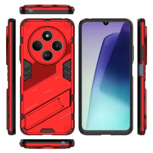 BIB Ochranný obal so stojanom pre Xiaomi Redmi 14C / Poco C75 červený