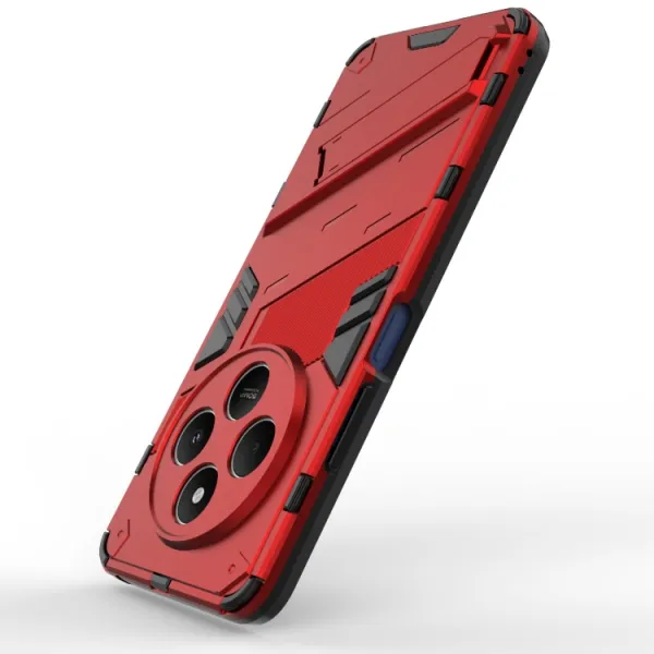BIB Ochranný obal so stojanom pre Xiaomi Redmi 14C / Poco C75 červený