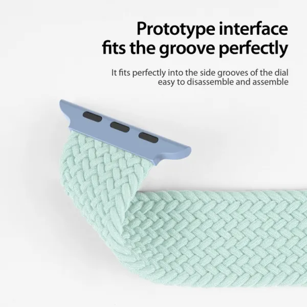 DUX BRAIDED Nylonový remienok pre Apple Watch 10 / 11 42mm svetlozelený