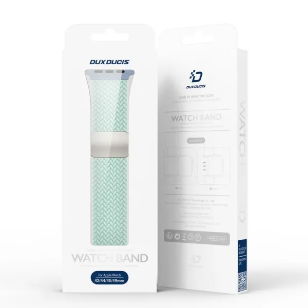 DUX BRAIDED Nylonový remienok pre Apple Watch 10 / 11 42mm svetlozelený
