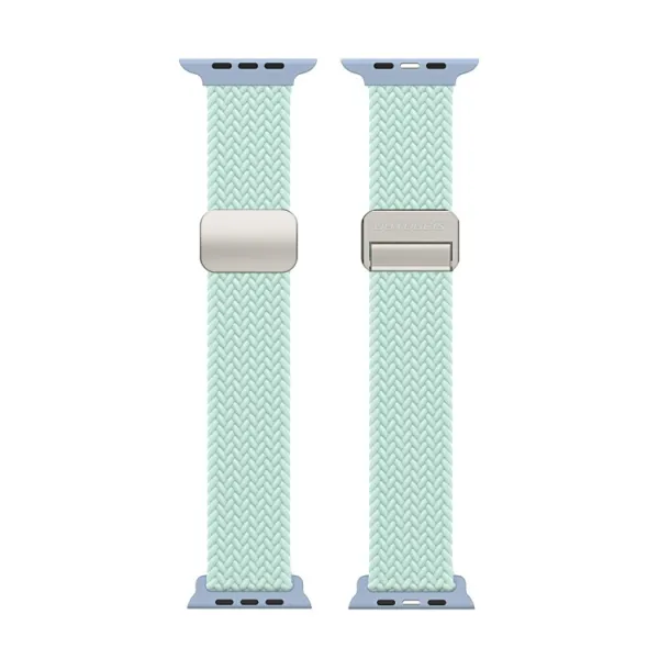 DUX BRAIDED Nylonový remienok pre Apple Watch 10 / 11 42mm svetlozelený